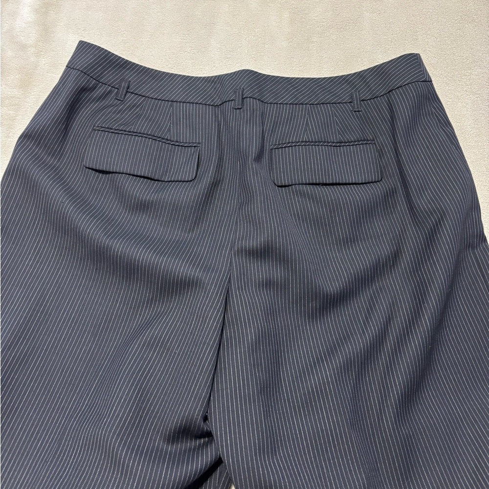 LOFT Julie Charcoal Pinstripe Wool Blend Trousers - Picture 6 of 10
